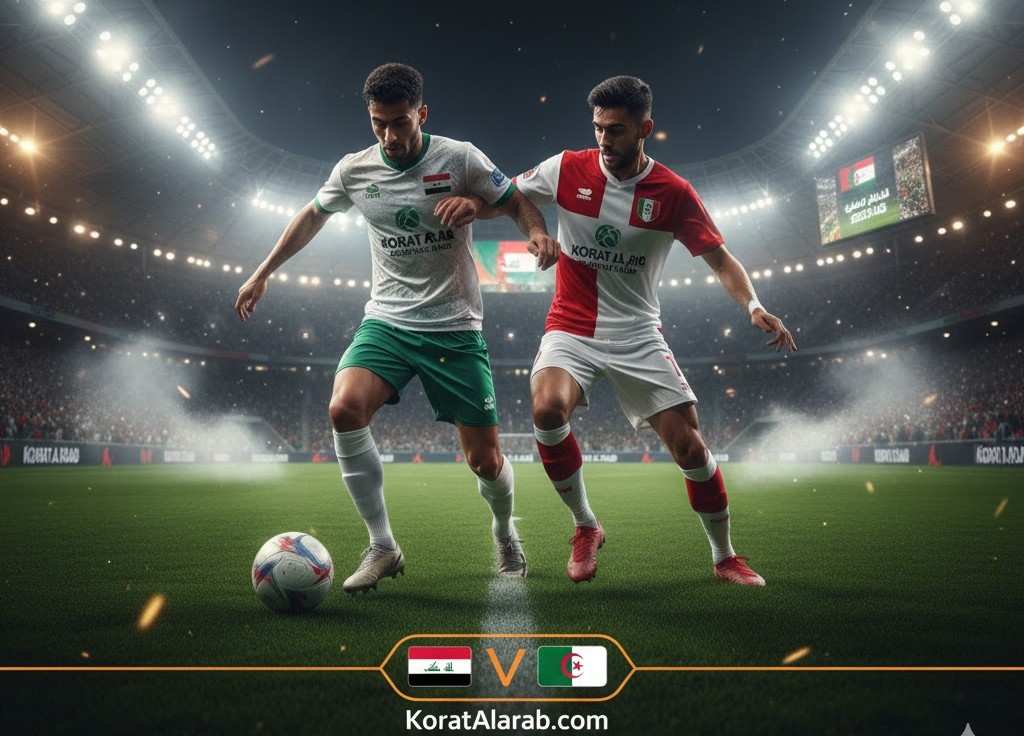 مشاهدة مباراة العراق و الجزائر بث مباشر كورة لايف العرب